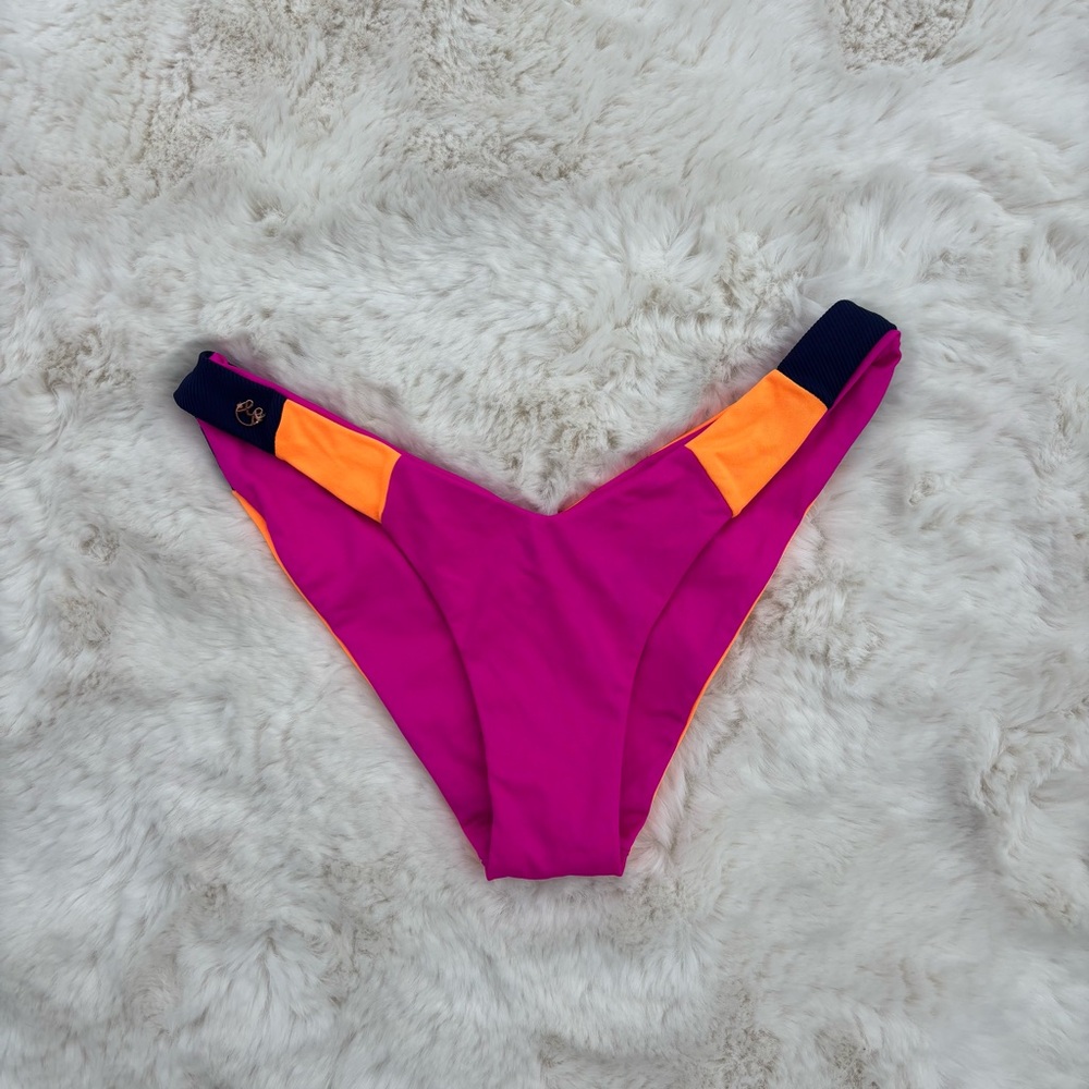 Maaji Reversible Magenta and Neon Orange Bikini Bottom